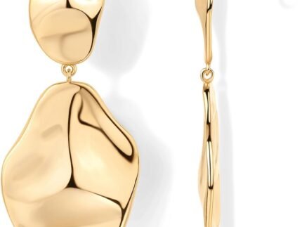 PAVOI 14K Gold Plated Teardrop Statement Drop Dangle Earrings for Women