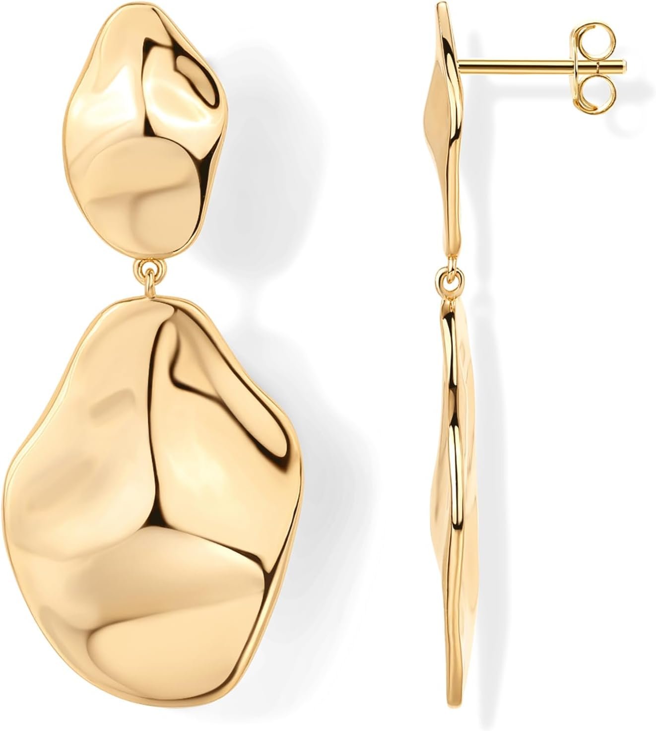 PAVOI 14K Gold Plated Teardrop Statement Drop Dangle Earrings for Women PAVOI 14K Gold Plated Teardrop Statement Drop Dangle Earrings for Women