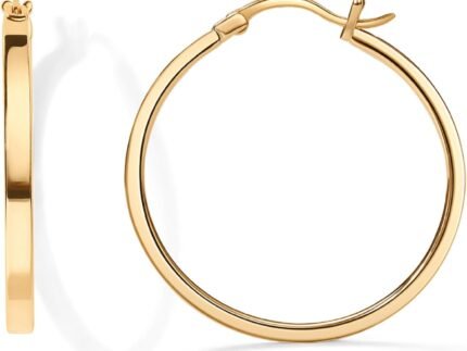PAVOI Gold Hoop Earrings for Women, 14K Gold Plated Lightweight Hoops
