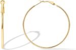 PAVOI Gold Hoop Earrings for Women, 14K Gold Plated Paddle-Back Hoops