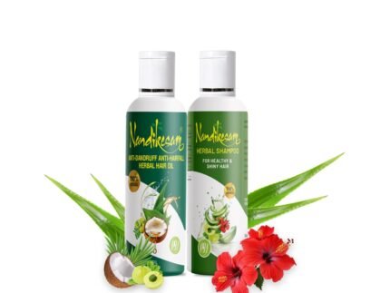 PSY Nandikesam Hair Care Combo | Herbal Hair Oil & Herbal Shampoo | Anti-Dandruff & Anti-Hair Fall Treatment | Supports Hair Growth & Healthy Hair | 2 × 100 ml