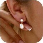 Pearl Dangle Earrings Women Drop Prom Wedding Brides Jewelry Gifts