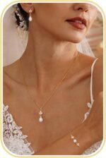 Pearl Jewelry Set for Women, 14K Gold Plated