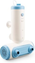 Portable Jet Spa for Bathtub – Electric Bath Jets for Tub with Dual Hydro Massage Nozzles & Soothing Bubbles, Adjustable Whirlpool Effect for Relaxing Home Spa Experience (blue and milky white)