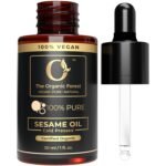Premium Organic Sesame Oil – Cold Pressed, for Skin & Hair – Nutrient-Rich Sesame Seeds – Natural & Pure – Non-GMO, Vegan, Cruelty-Free, Hexane-Free – 1 fl oz
