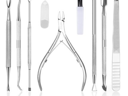 Professional Cuticle Nippers Kit, Cuticle Trimmer with Cuticle Pusher & Other Durable Nail Care Manicure Kit for Women, Premium Stainless Steel & Ergonomic Design, Travel & Gift