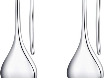 Pull Through Teardrop Dangle Earrings 925 Sterling Silver Simple Water Drop Earrings Birthday Mother's Day Christmas Gifts for Women