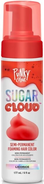 Punky Colour Sugar Cloud Semi Permanent Foaming Hair Color Licorice, 6 oz