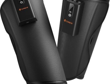 QUINEAR Rechargeable Calf Massager with Air Compression, Leg Massager for Circulation and Pain Relief, Portable Leg Massager with 6 Intensities & 3 Modes, Fast Recovery for Swelling, Relax for Gym
