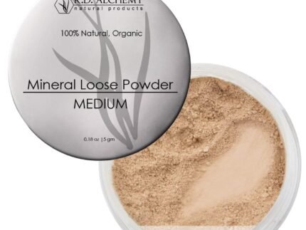 RD ALCHEMY – MEDIUM – 100% Natural & Organic Mineral Loose Powder – Best lightweight Concealer or Foundation with buildable coverage for a flawless, natural look. | Talc, Bismuth and Oil Free