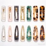 ROSYGLIMM 14 PCS Acrylic Resin Marble Pattern Hair Clips for Women