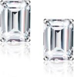 Raneecoco Stunning Flame 925 Sterling Silver CZ Stud Earrings