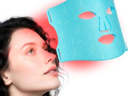 Red Light Mask for Face: 7 Light Modes Wireless Portable LED Face Mask