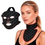 Red Light Therapy Mask for Face & Neck, Cordless LED Face Mask with 4 Modes