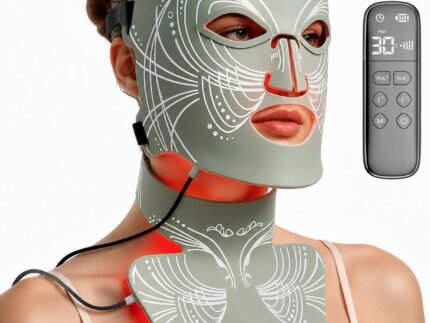 Red Light Therapy Mask for Face Neck for Anti Aging Green