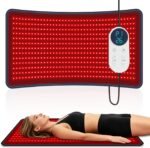 Red Light Therapy Mat for Body 38′ x 23.6′ 660nm & 850nm Red Light Therapy for BodyLight Blanket for Back Belly Knee Joints Muscle,Wearable Flexible Infrared Light Heating Wrap Belt Gift for Women Men