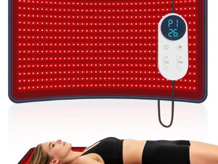 Red Light Therapy Mat for Body 38′ x 23.6′ 660nm & 850nm Red Light Therapy for BodyLight Blanket for Back Belly Knee Joints Muscle,Wearable Flexible Infrared Light Heating Wrap Belt Gift for Women Men