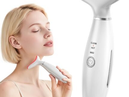 Red Light Therapy for Face，Multifunctional Face Massager with Micro-Current, LED Light Therapy & Vibration，Rechargeable Portable Facial Massager Tool Home Use，Micro-Current Facial Beauty Device