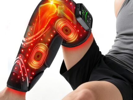 Red Light Therapy for Knee & Calf with Heat & 4-Zone Massage 100LEDs