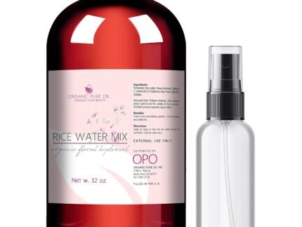 Rice Water Hair Growth Mixture – 100% Natural, Extra Strength, Herbal Mist, Spray, Conditioner for Hair, Scalp, Locs, Dreads, Dry, Oily, Brittle – Fermented, Aloe Vera, D-Panthenol, Antioxidants –