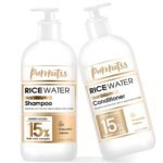 Rice Water Shampoo and Conditioner Set Thinning Hair Biotin and Caffeine