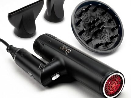 SRILabs DryQ Infrared Hair Dryer – Red Light, Frizz Control, Dual Voltage