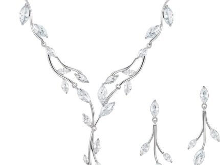 SWEETV Jewelry Set for Women, Vine Wedding Jewelry Sets for Brides