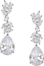 SWEETV Marquise Wedding Earrings for Brides, Bridesmaids