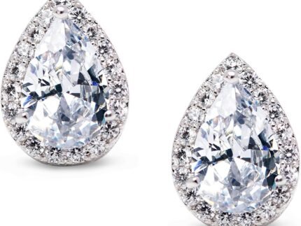 SWEETV Teardrop Bridal Wedding Earrings for Brides, Women