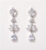 SWEETV Teardrop Wedding Earrings for Brides Birdesmaid