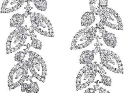 SWEETV Wedding Bridal Chandelier Earrings, Crystal Rhinestone Drop Dangle Earrings for Women Brides