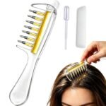 Scalp Oil Applicator Comb for Minoxidil, Hair Care Serum Applicator, Minoxidil Applicator Scalp Hair Growth Care Essential Oil Applicator, with Handle Scalp Massager, for Men & Women