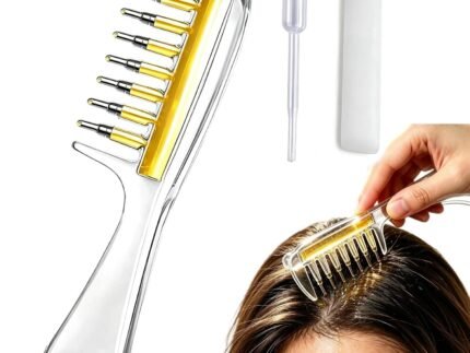 Scalp Oil Applicator Comb for Minoxidil, Hair Care Serum Applicator, Minoxidil Applicator Scalp Hair Growth Care Essential Oil Applicator, with Handle Scalp Massager, for Men & Women