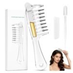 Scalp Oil Applicator, Roller Ball Hair Oil Dispenser Comb, White