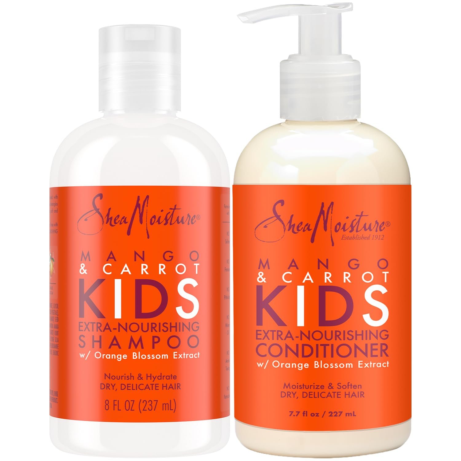 SheaMoisture Kids Shampoo and Conditioner, Extra-Nourishing Mango & Carrot SheaMoisture Kids Shampoo and Conditioner, Extra-Nourishing Mango & Carrot