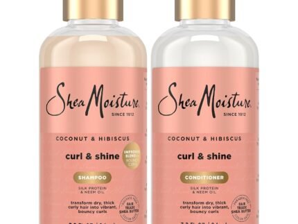 SheaMoisture Travel Shampoo and Conditioner for Curly Hair, 3.2 Oz Ea