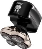 Skull Shaver Pitbull Silver PRO SX5 Head and Face Shaver, Cordless Razor