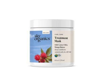 Sky Organics Curl Care Bio-Based Treatment Mask for Hair USDA Certified Bio-Based to Repair, Strengthen & Soften Curls, 8 fl. Oz