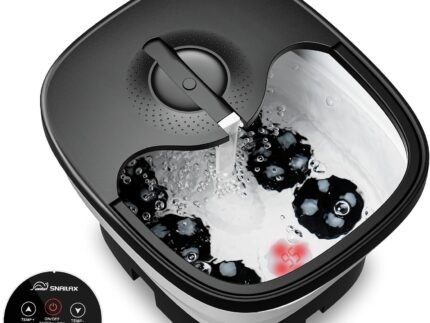 Snailax Foot Spa Bath Massager with Heat, Pedicure Foot Soaking Tub, Heated Collapsible Foot Bath with Shiatsu Massage Rollers, Remote Control, Gifts for Mom Wife