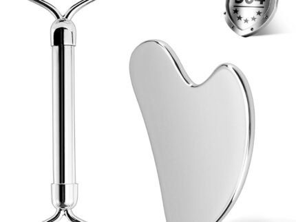 Stainless Steel Facial Roller & Gua Sha