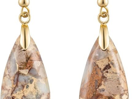 Stone Drop Earrings for Women Earrings Teardrop Jasper Stone Dangle Earrings
