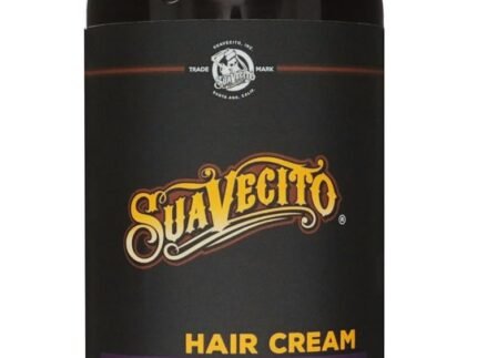 Suavecito Hair Cream for Men – Pump Bottle, Light Hold, Natural Shine, Water Based, Tames Frizz, Great for Curly Hair