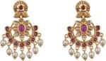TARINIKA Antique Brass Indian Drop Earrings CZ – Indian Jewelry for Women