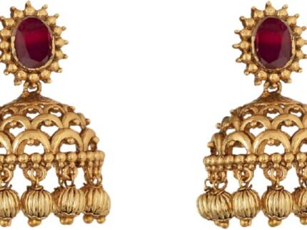 TARINIKA Classic Antique Jhumka Indian Earrings – Indian Jewelry for Women