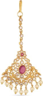 TARINIKA Idris Antique Maang Tikka – Indian Jewelry for Women Nethi Chutti