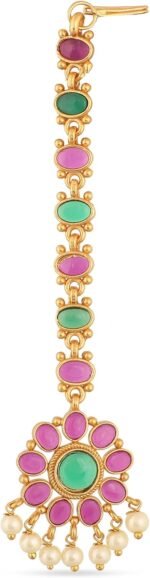 TARINIKA Mahilam Antique Maang Tikka Indian Jewelry for Women- Nethi Chutti
