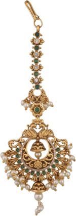 TARINIKA Manan Antique Maang Tikka – Indian Jewelry for Women Nethi Chutti