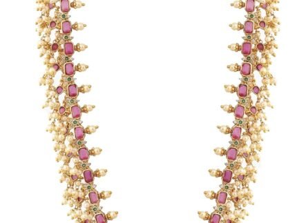 TARINIKA Vaidehi CZ Indian Long Necklace Set – Indian Jewelry Set for Women