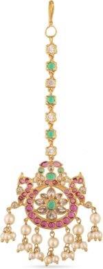 TARINIKA Vasha Antique Maang Tikka – Indian Jewelry for Women- Nethi Chutti