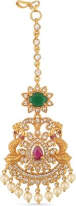 TARINIKA Viksha Antique Maang Tikka – Indian Jewelry for Women Nethi Chutti